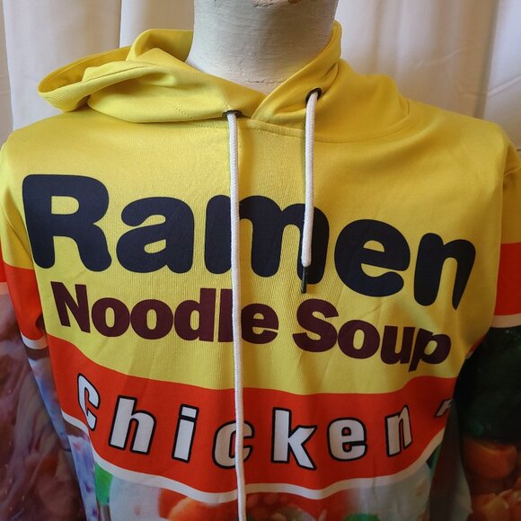 Men's Pizoff pullover Hoodie M - Ramen Noodle Soup Chicken - Bleisky style - Picture 2 of 10
